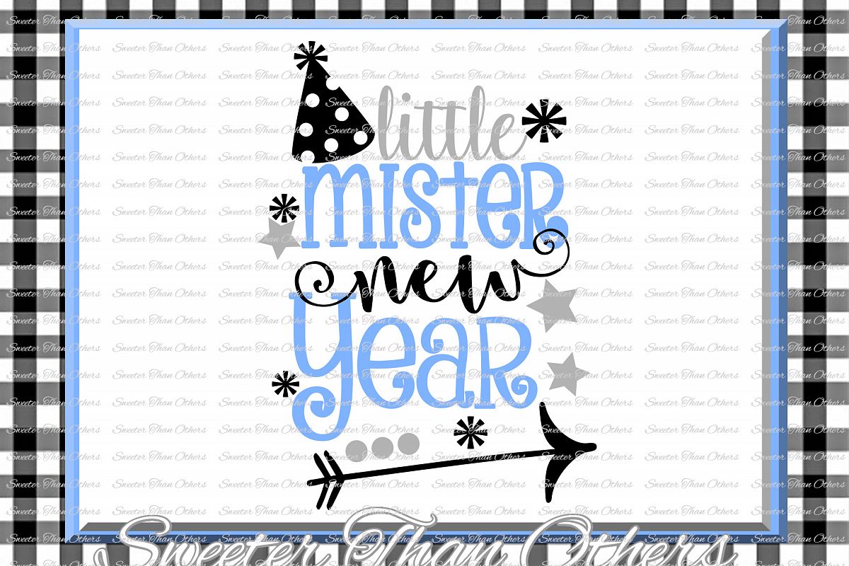 Little Mister New Year svg, New Year 2018 SVG example image 1