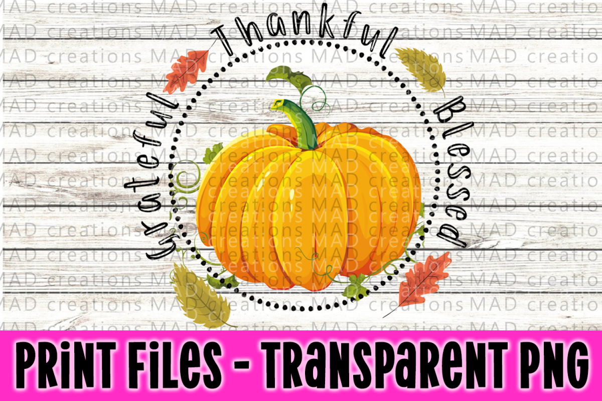 Grateful Thankful Blessed Print File example image 1