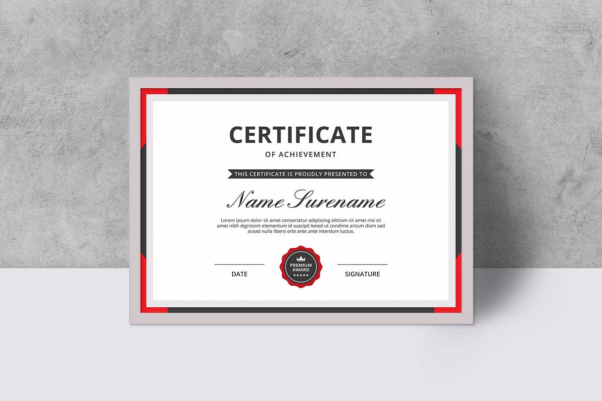 Certificate example image 1