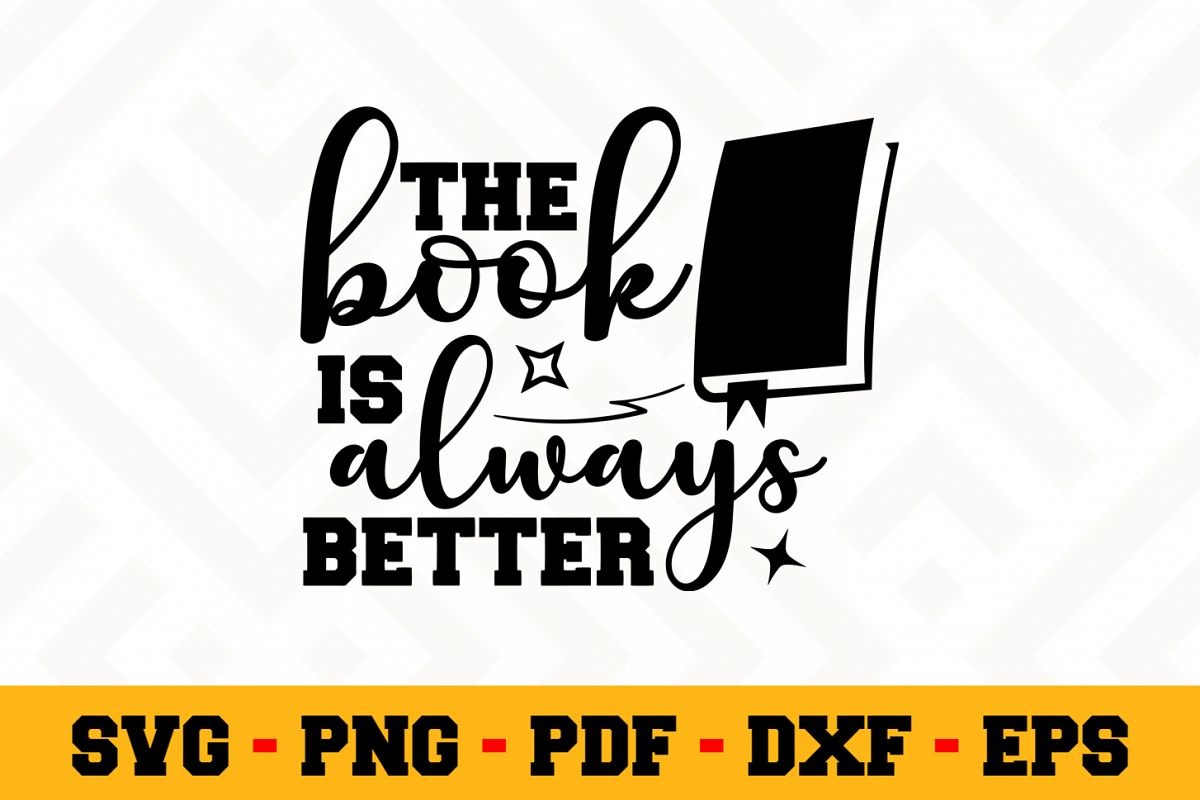 Book Lover SVG Design n616 | Reading SVG Cut File example image 1