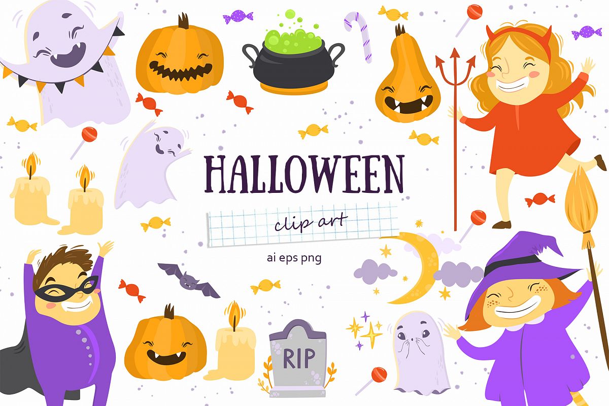 Halloween set. Kids party example image 1