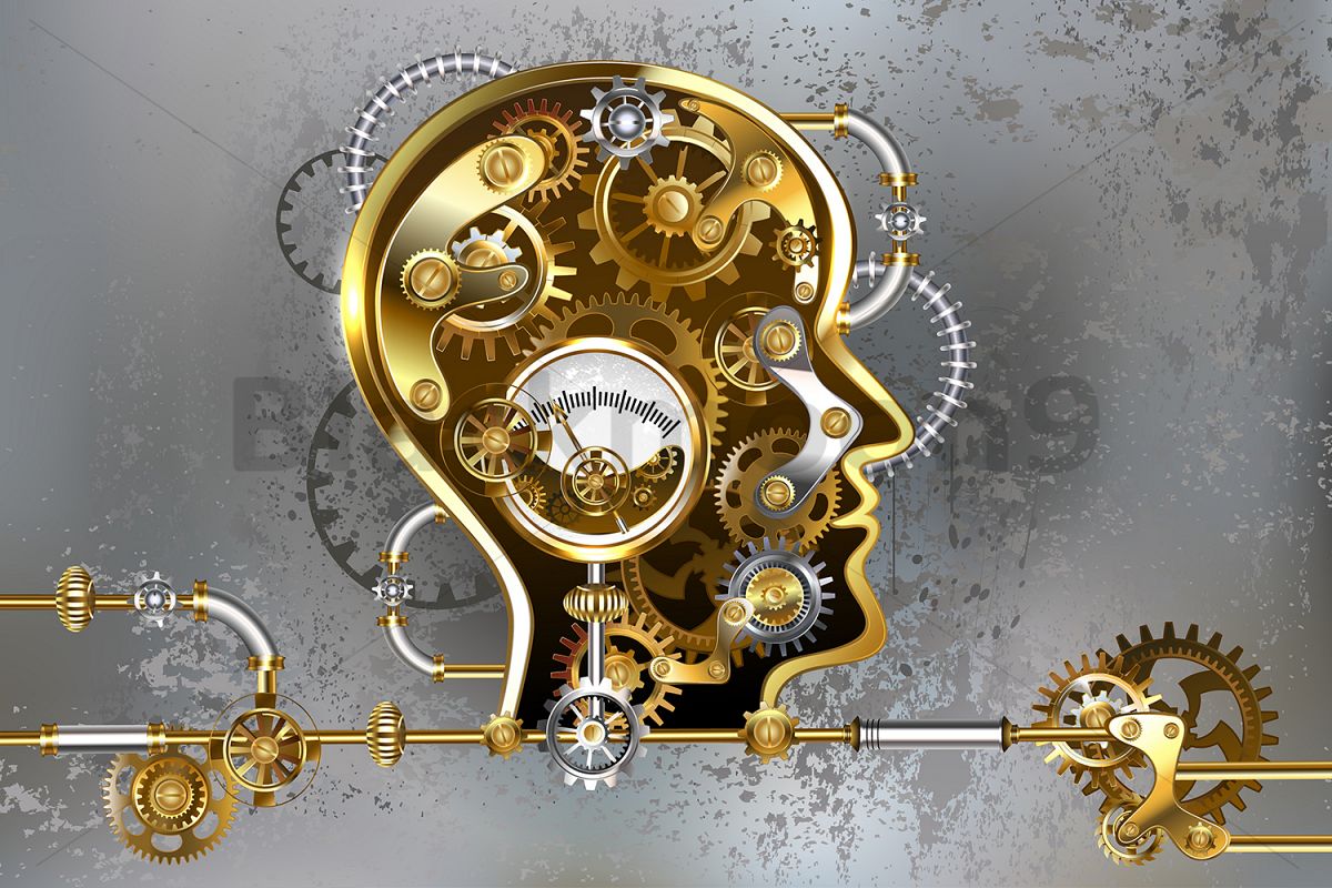 Steampunk Head with Manometer example image 1