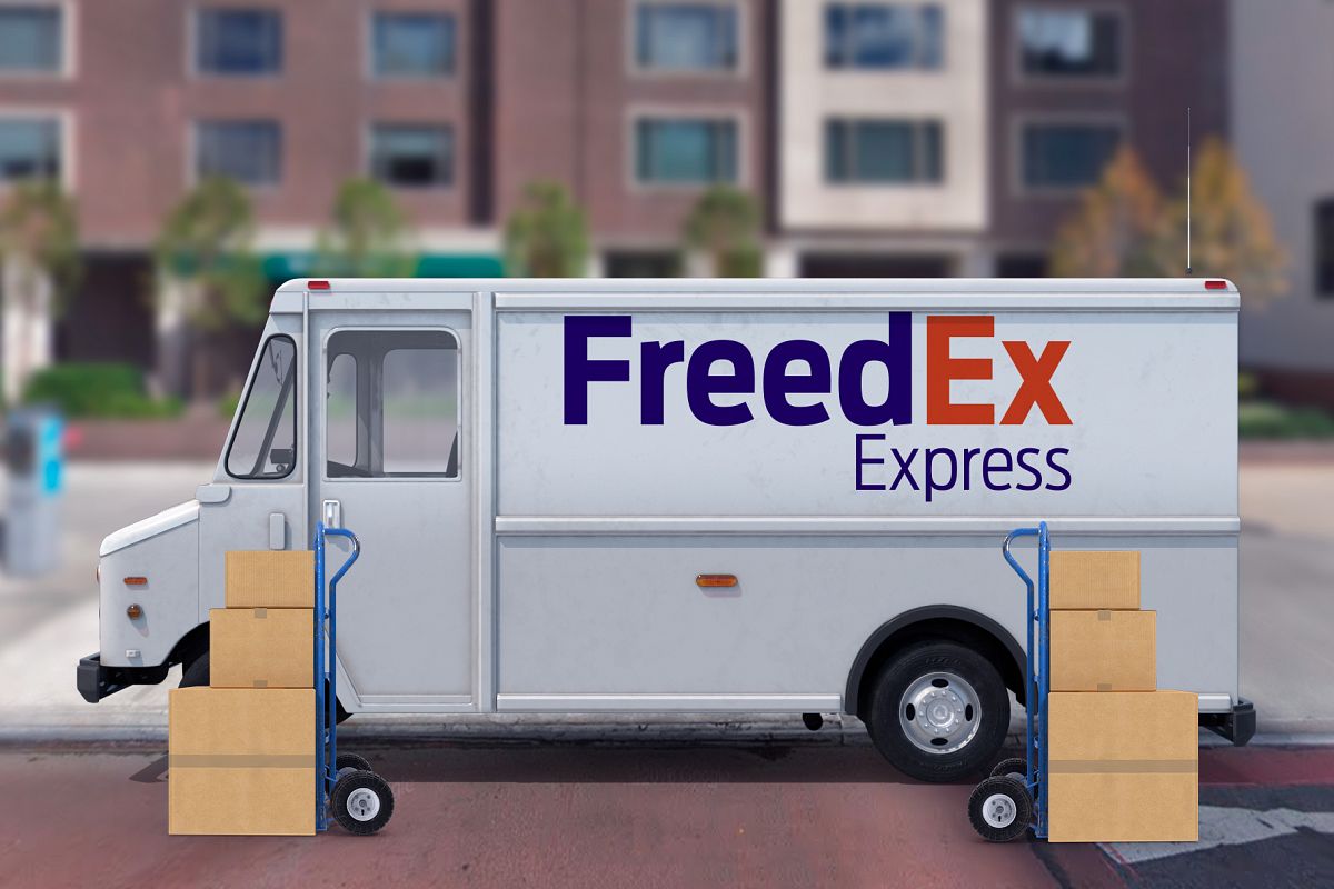 Mock-up Post Office Truck example image 1