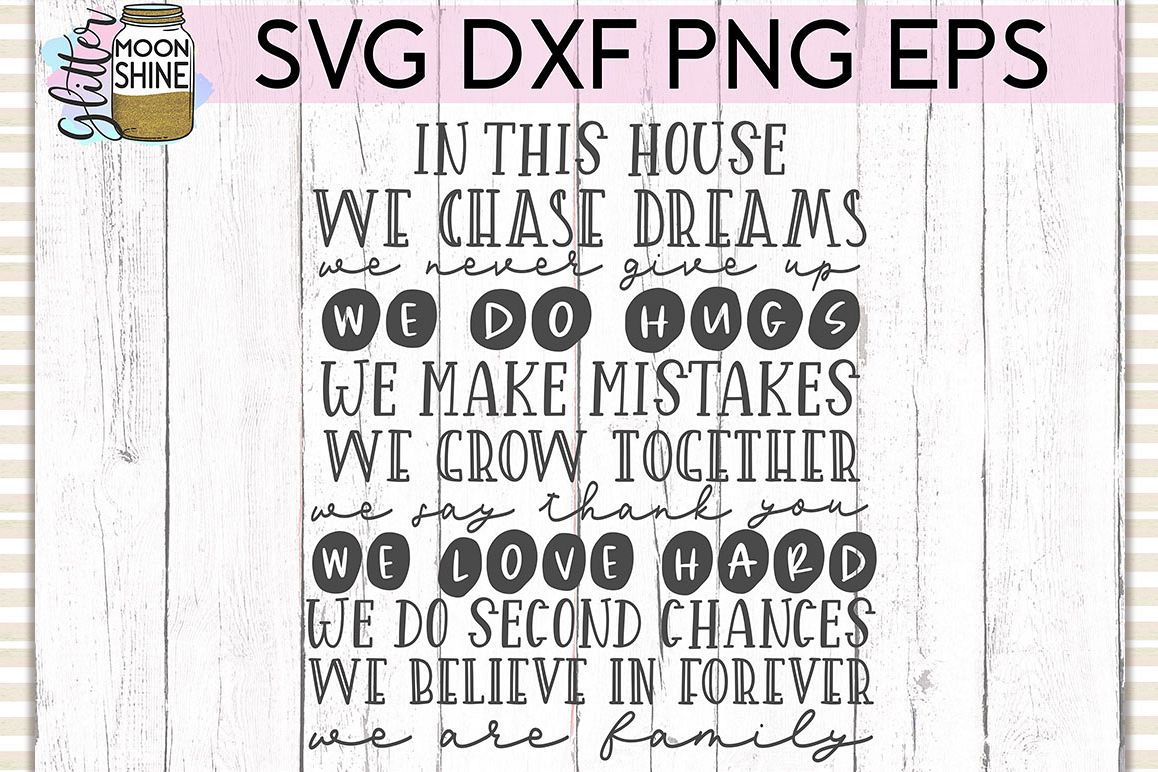 In This House SVG DXF PNG EPS Cutting Files example image 1