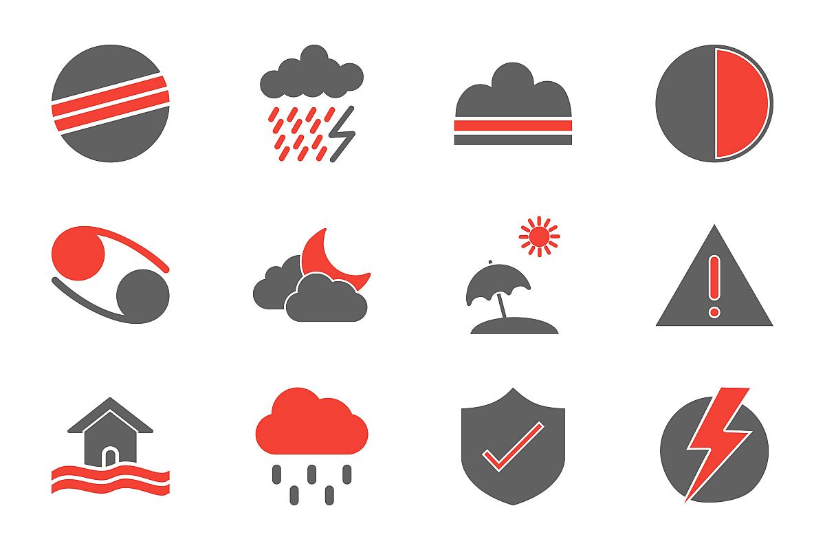 Set Of Weather And Season Icons example image 1