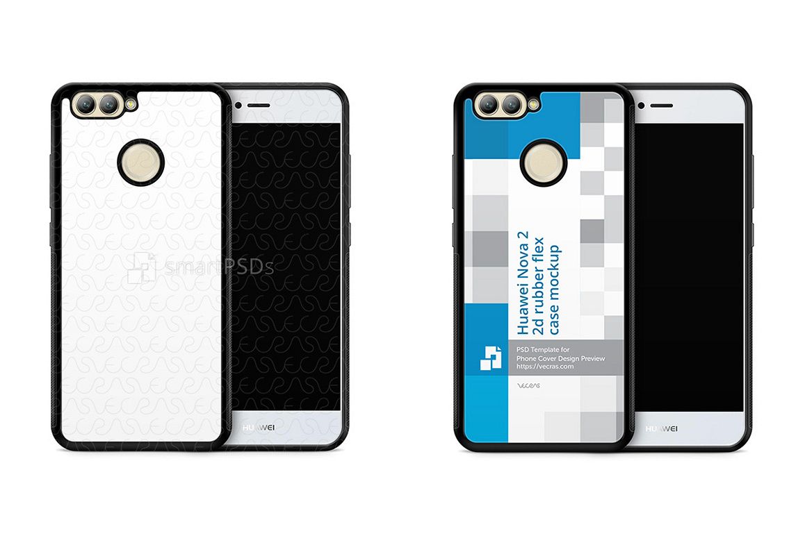 Huawei Nova 2 2d RubberFlex Case Design Mockup 2017 example image 1