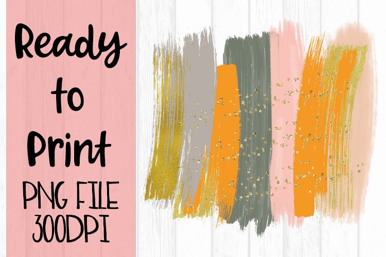 Pastel Paint Brush Strokes Ready to Print example image 1