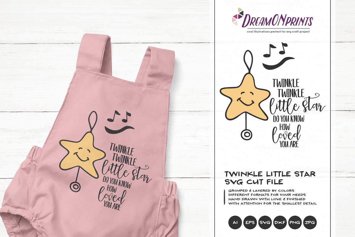 Download Twinkle Twinkle Little Star SVG Cut File (200945) | Cut ...
