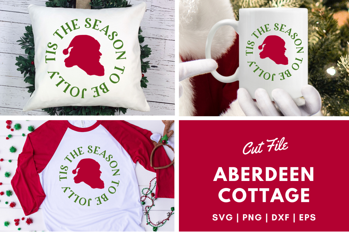 Tis The Season To Be Jolly - Christmas SVG | PNG | DXF | EPS example image 1