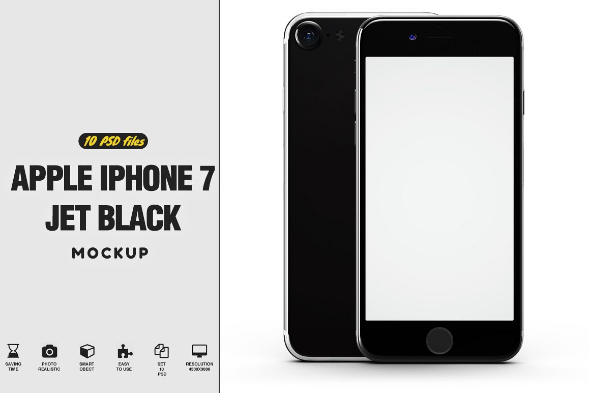 iPhone 7 Jet Black Edition Mockup example image 1