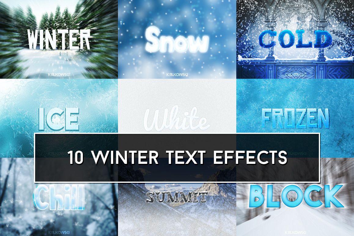 Winter Text Effects Mockup example image 1
