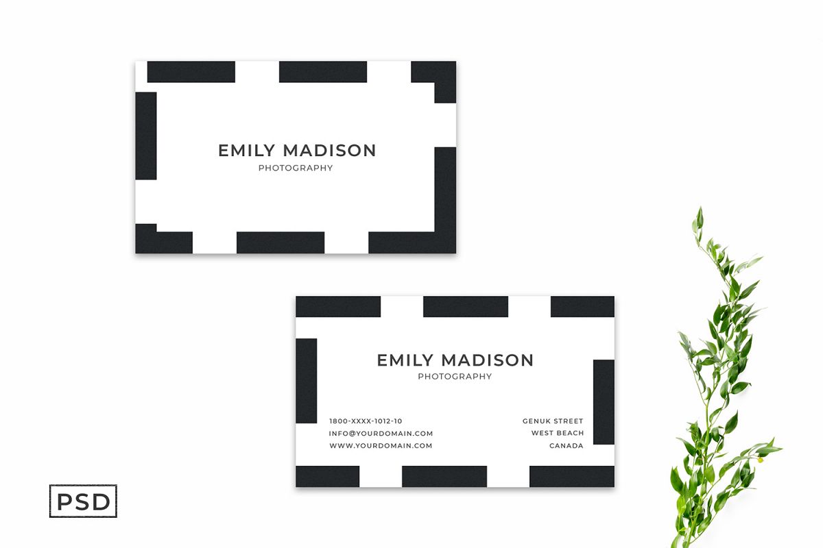 Clean Minimal Business Card Template example image 1