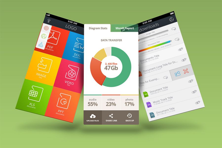 Mobile App Mock-Ups example image 1