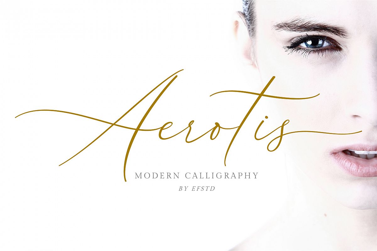 Aerotis, a Modern Calligraphy Font example image 1