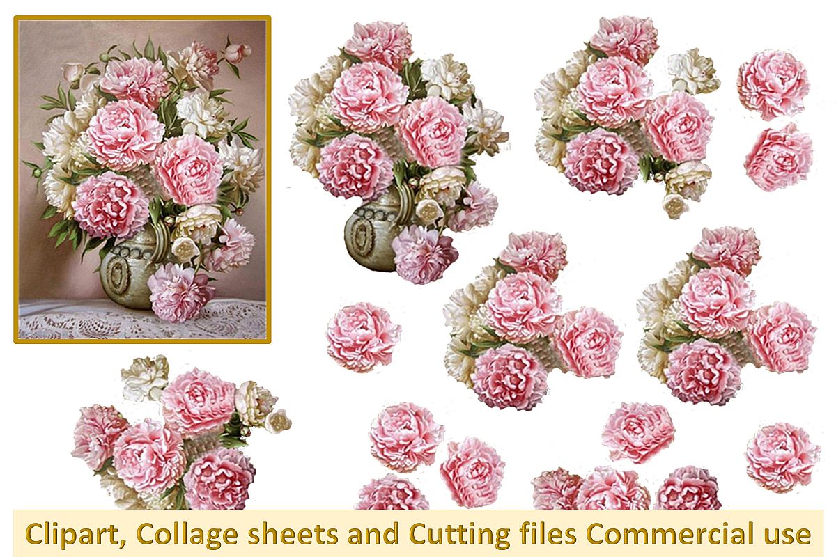 Printable collage sheet with all PNG and SVG Cutting file CU example image 1