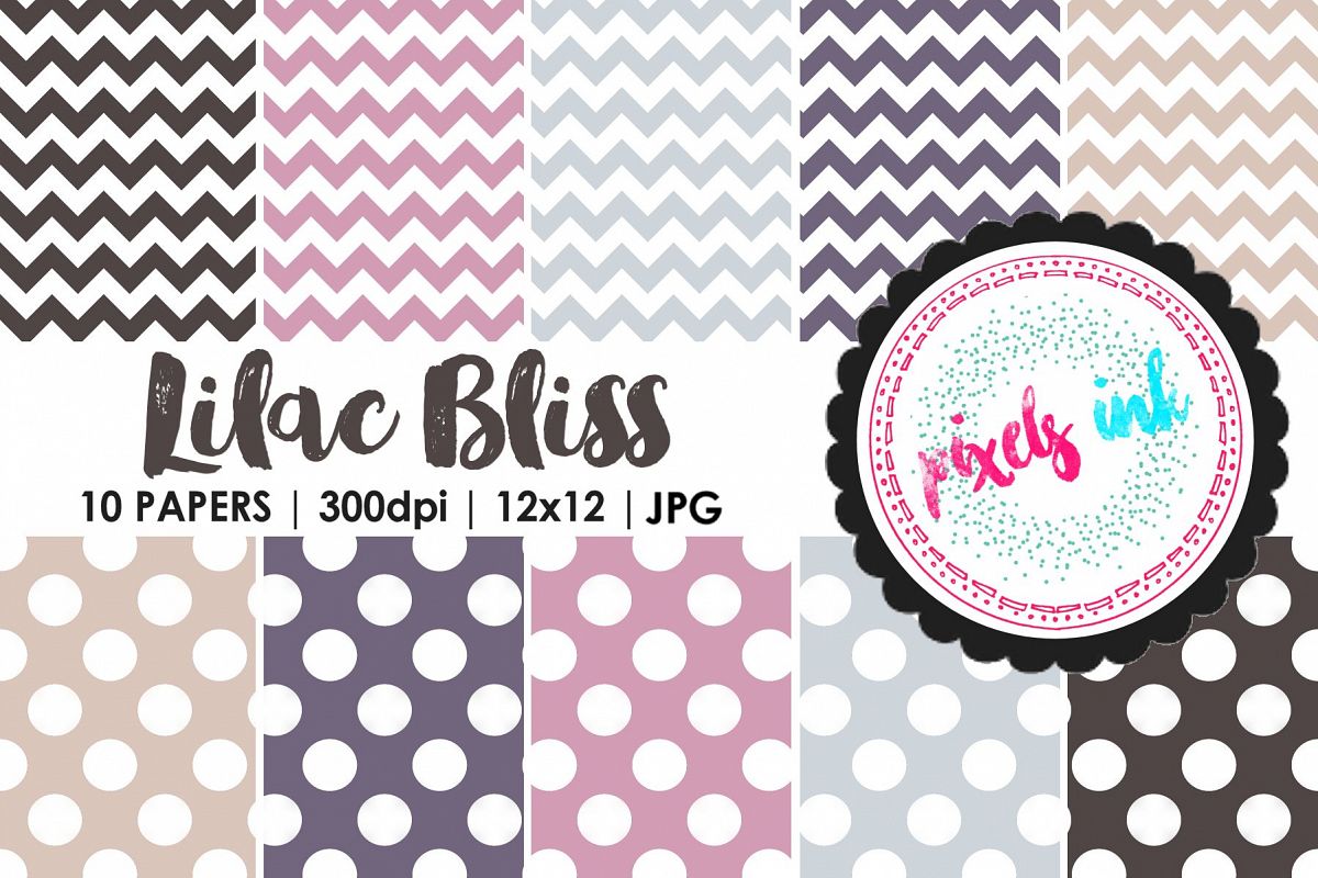 Chevron and Polkadot Digital Paper-Seamless example image 1