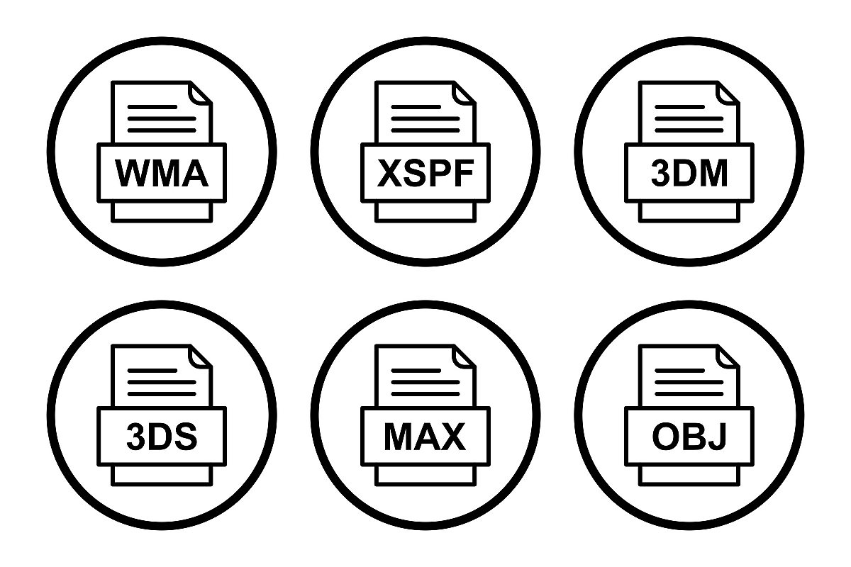 Set Of File Formats Icons example image 1