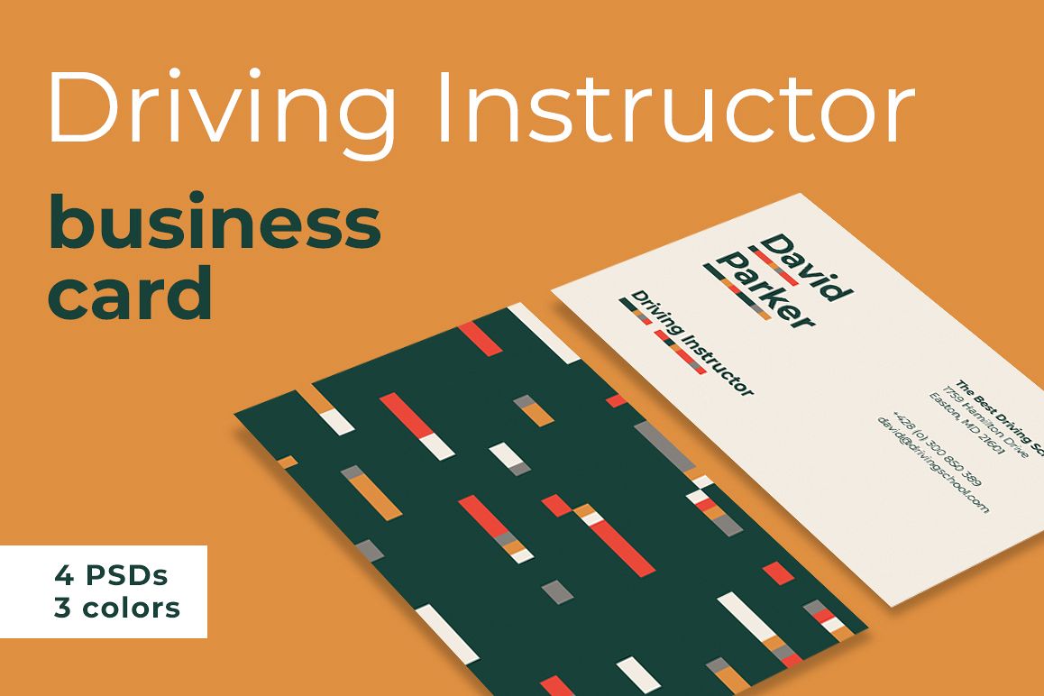 Driving Instructor Business Card example image 1