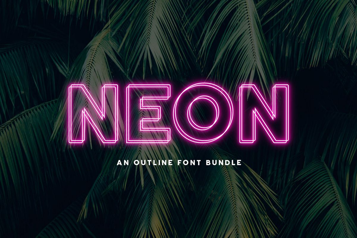 Neon | An Outline Font Bundle example image 1