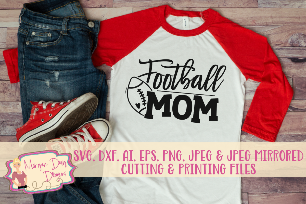 Football Mom SVG, DXF, AI, EPS, PNG, JPEG example image 1