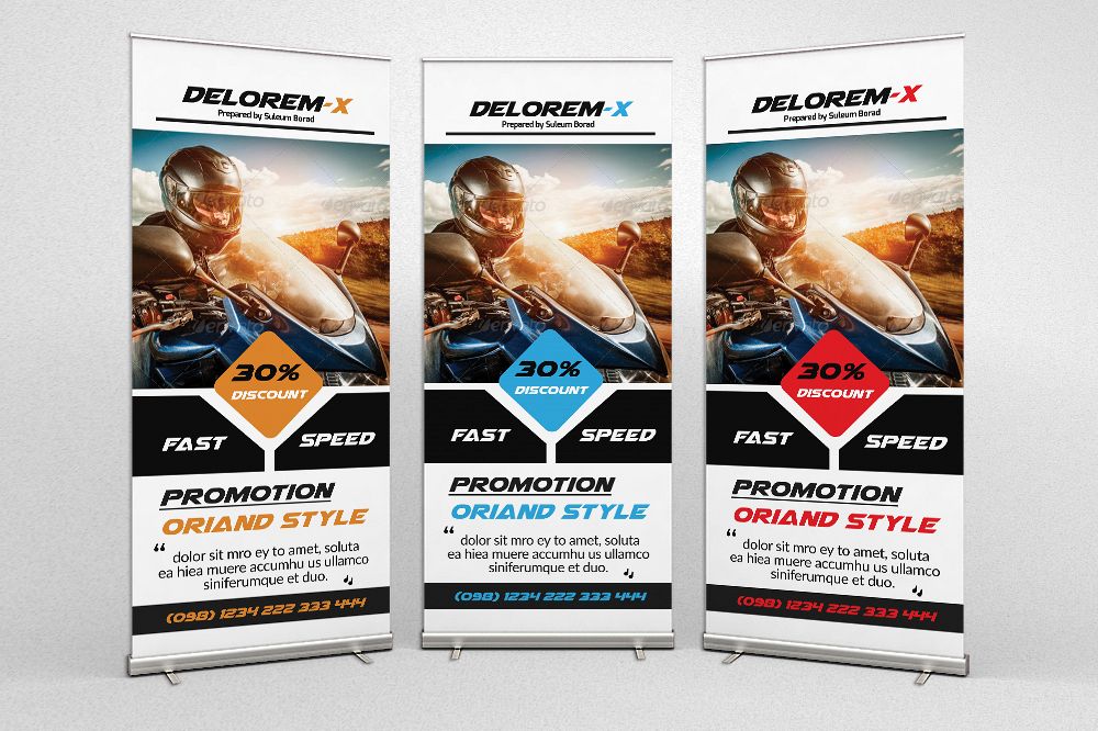 Motorbike Promotion Roll Up Banners example image 1