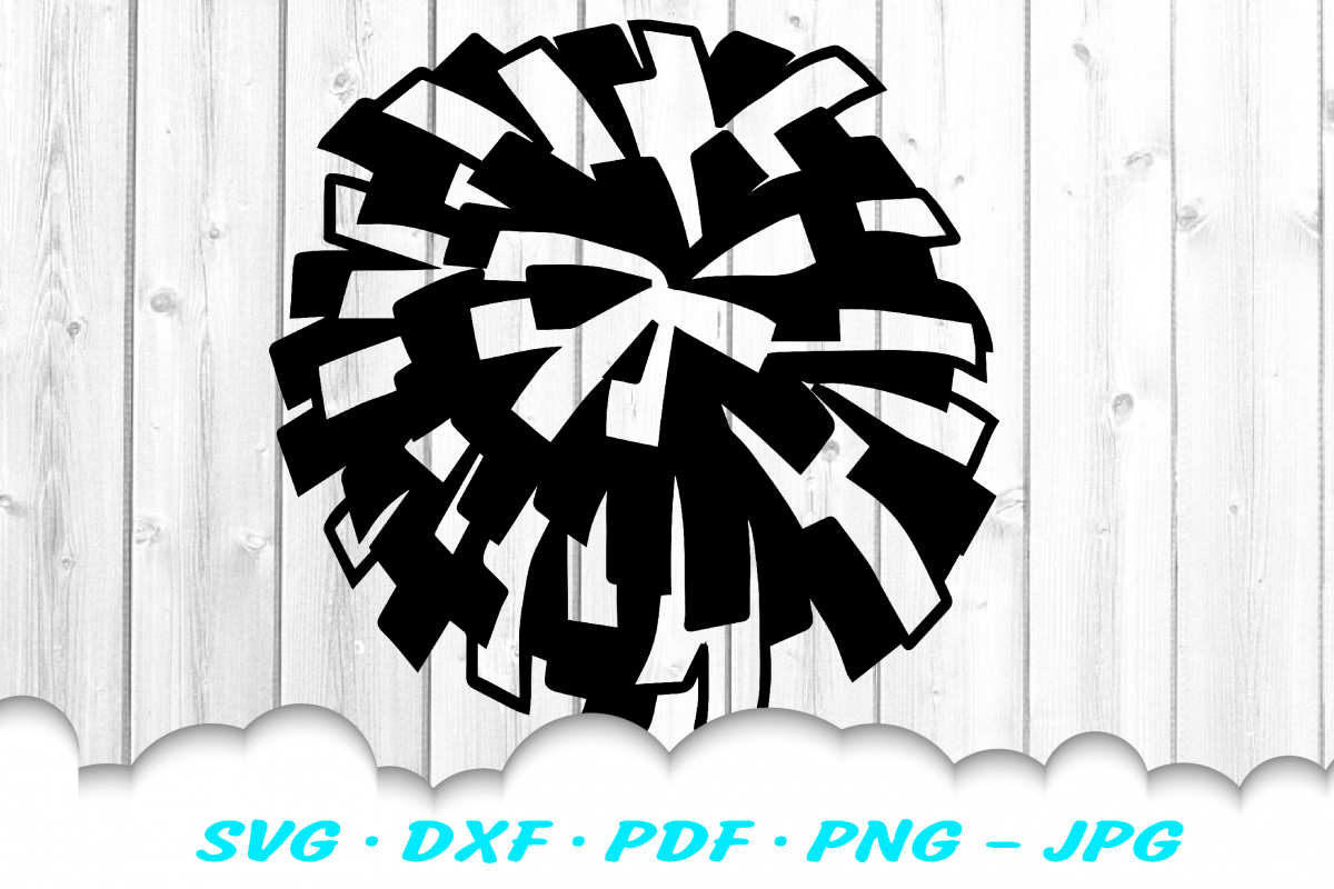 Cheerleader Cheer Pom Pom SVG DXF Cut Files (408507) | SVGs | Design