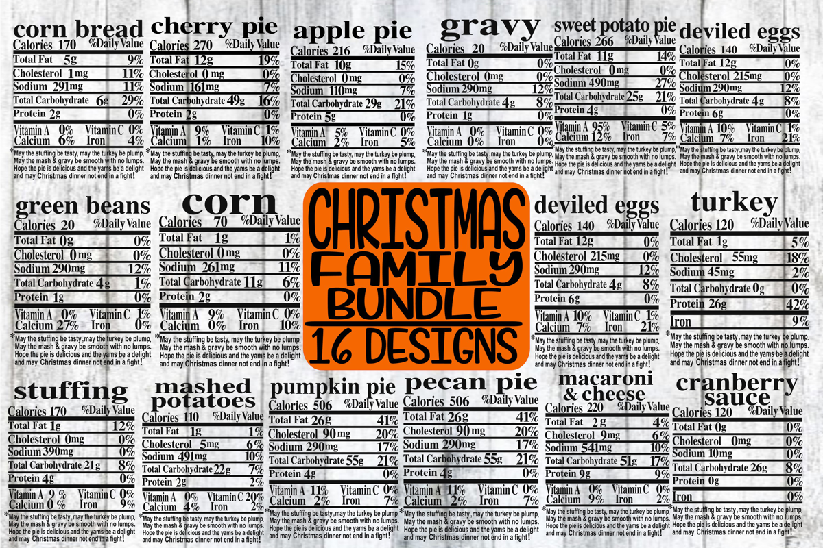 Christmas Family Bundle - Labels - 16 Designs - SVG only example image 1
