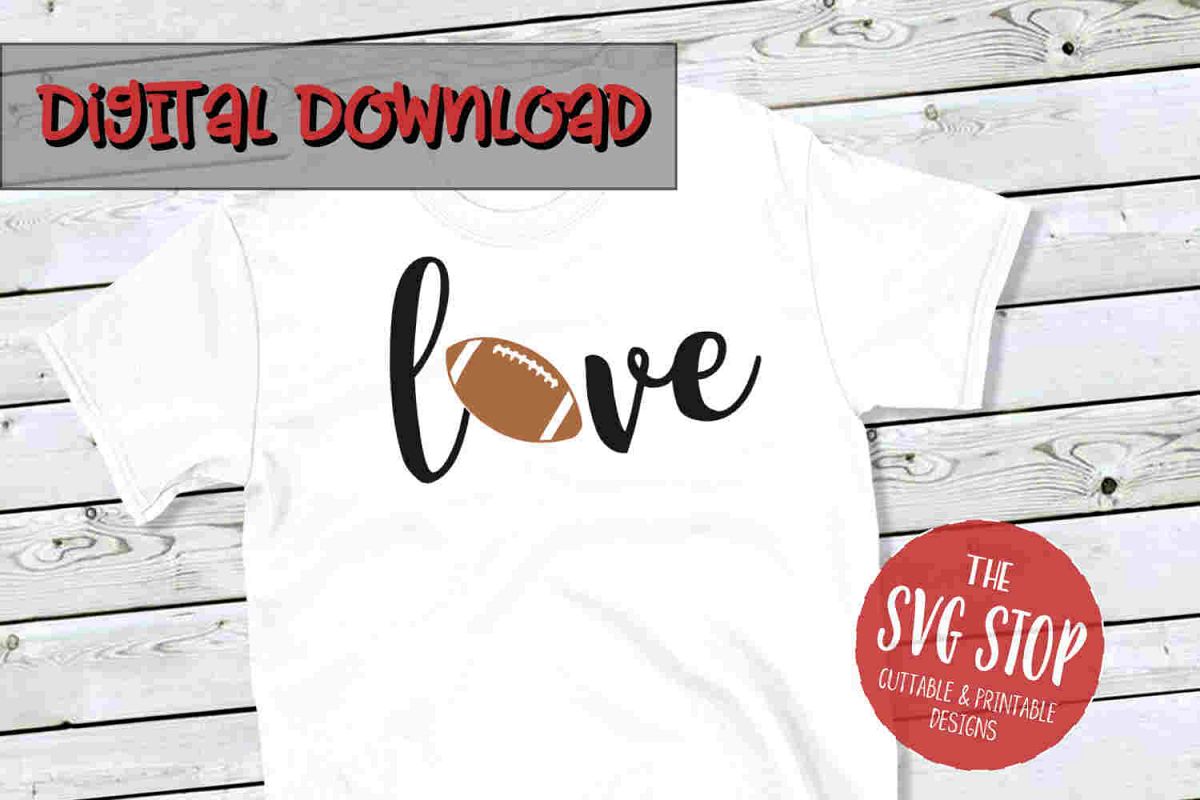 Football Love 3-SVG, PNG, DXF example image 1