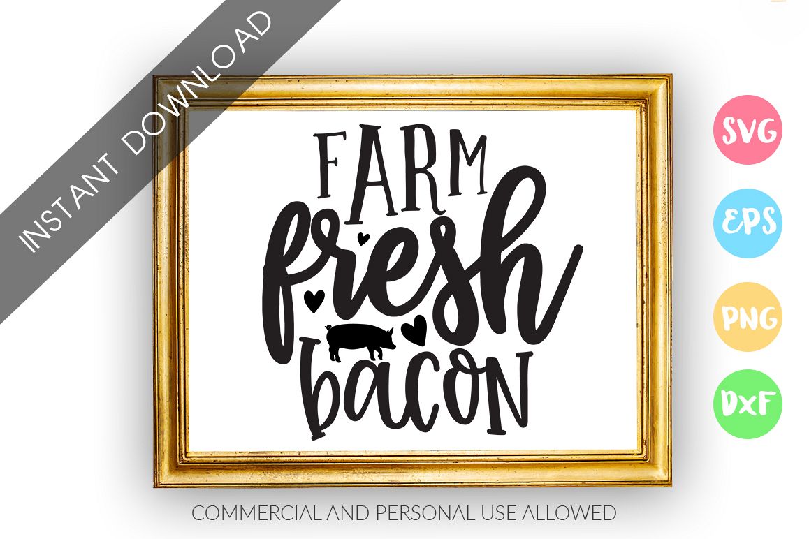 Farm fresh bacon SVG Design example image 1