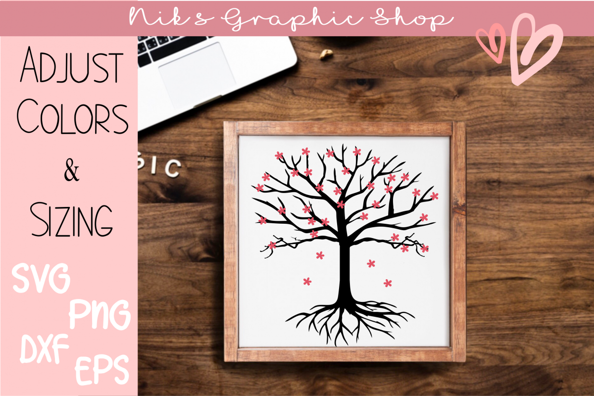 Cherry Blossom Tree Svg, Blossom Svg, Blossom Tree Svg example image 1