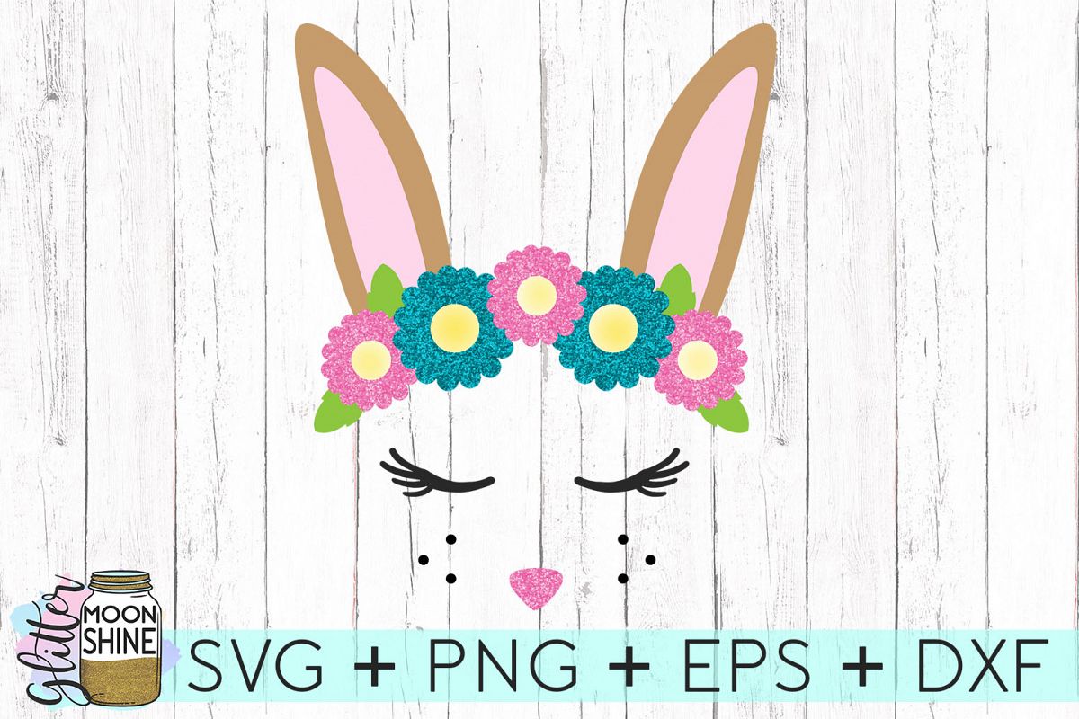Download Flower Crown Bunny SVG DXF PNG EPS Cutting Files