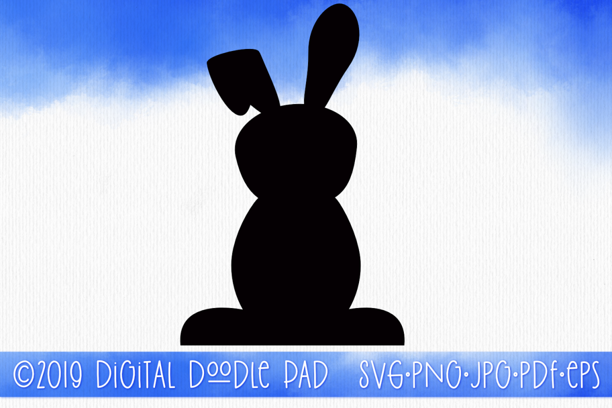 Download Easter Bunny Rabbit Silhouette Cricut Template