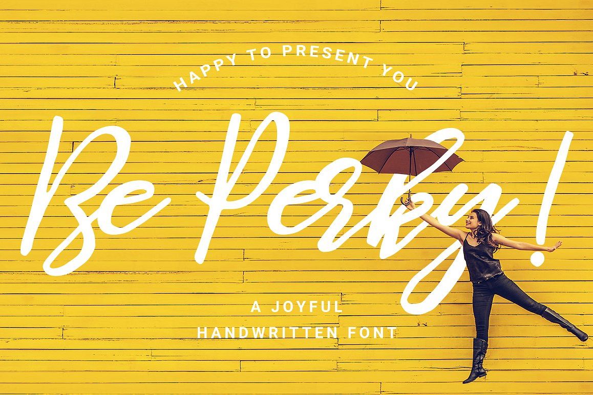 Be Perky! Handwritten Font / Brush Font example image 1