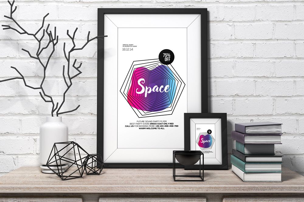 Space Futuristic Flyer Template example image 1