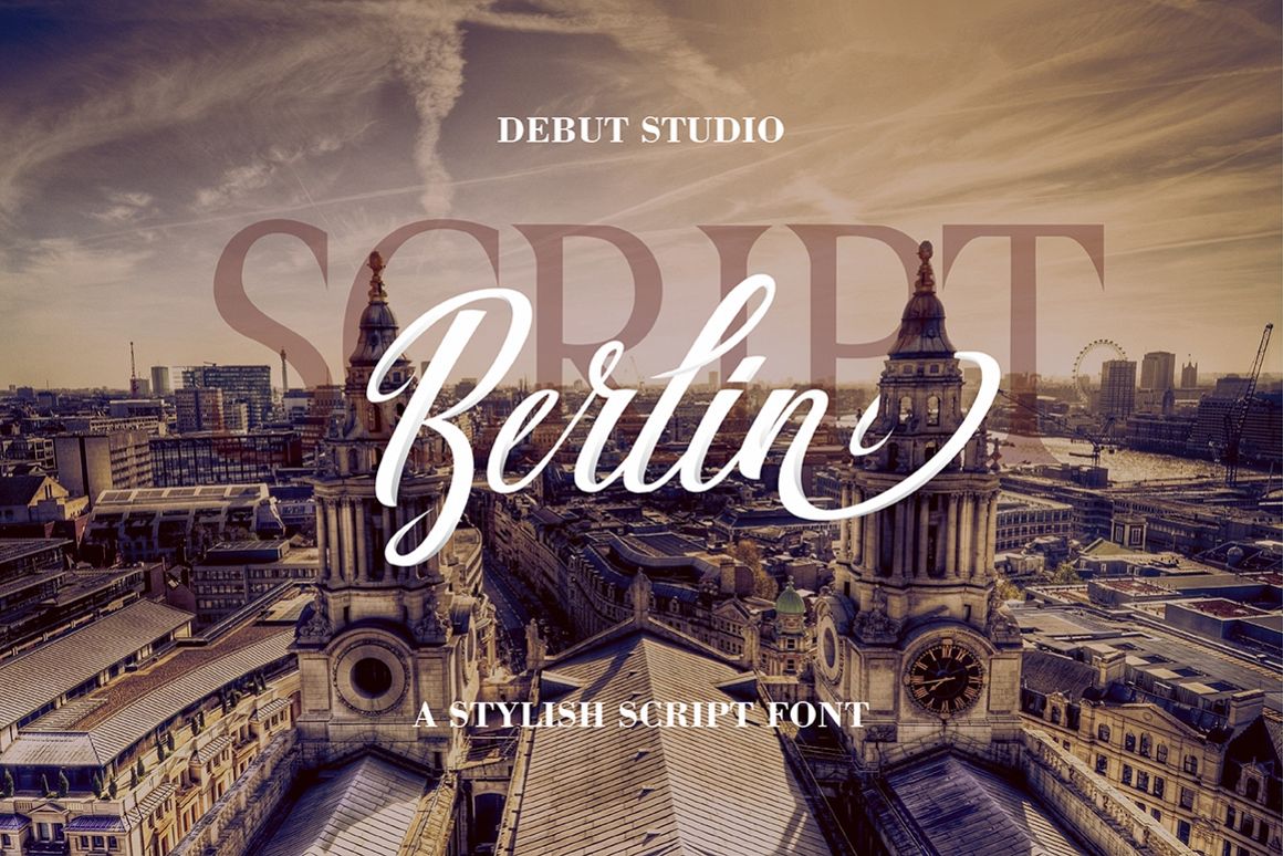 Berlin Script + Great Serif example image 1