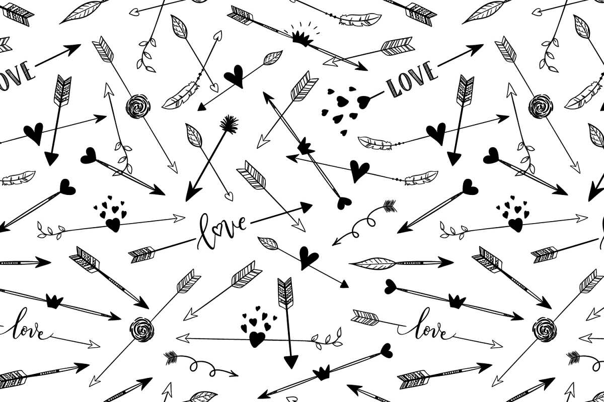 Hand drawn arrows seamless pattern example image 1