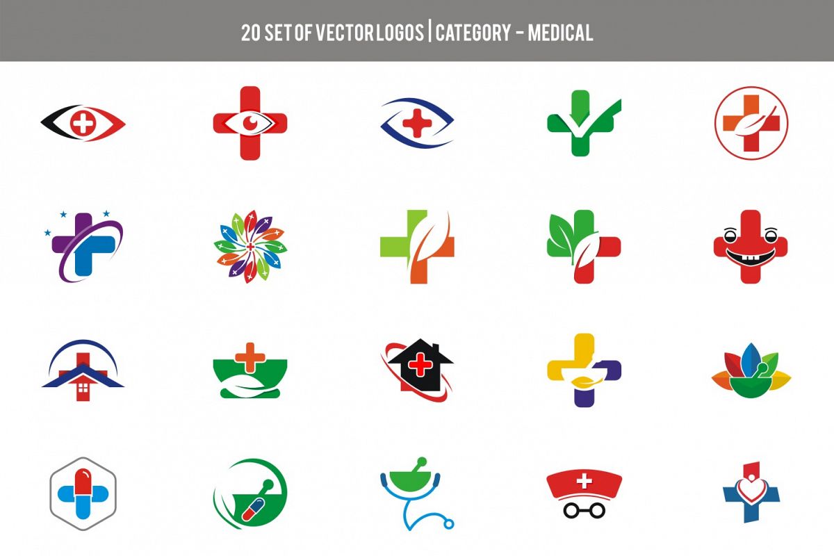 20 Set Stock Vector - Category Medical example image 1