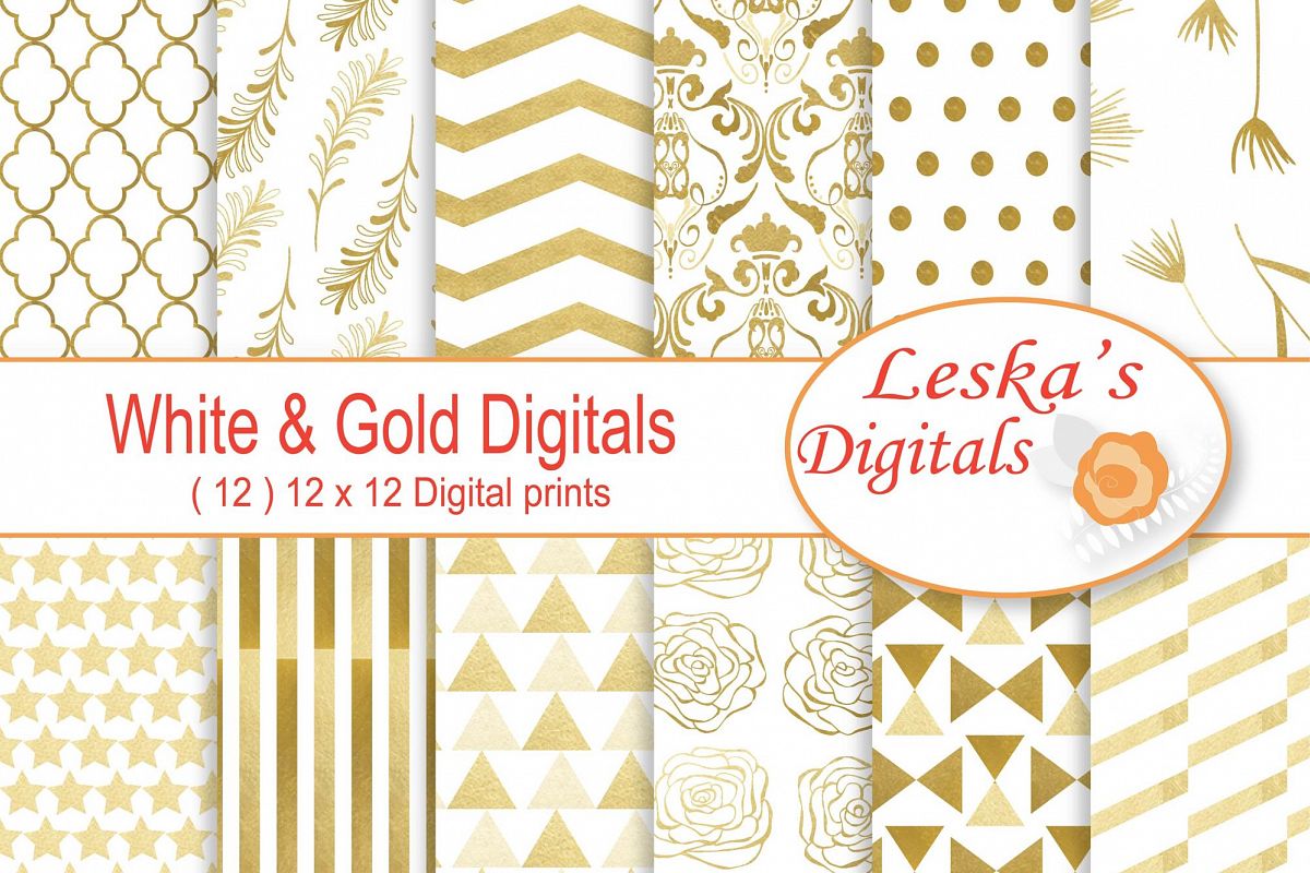 Gold Digital Paper example image 1
