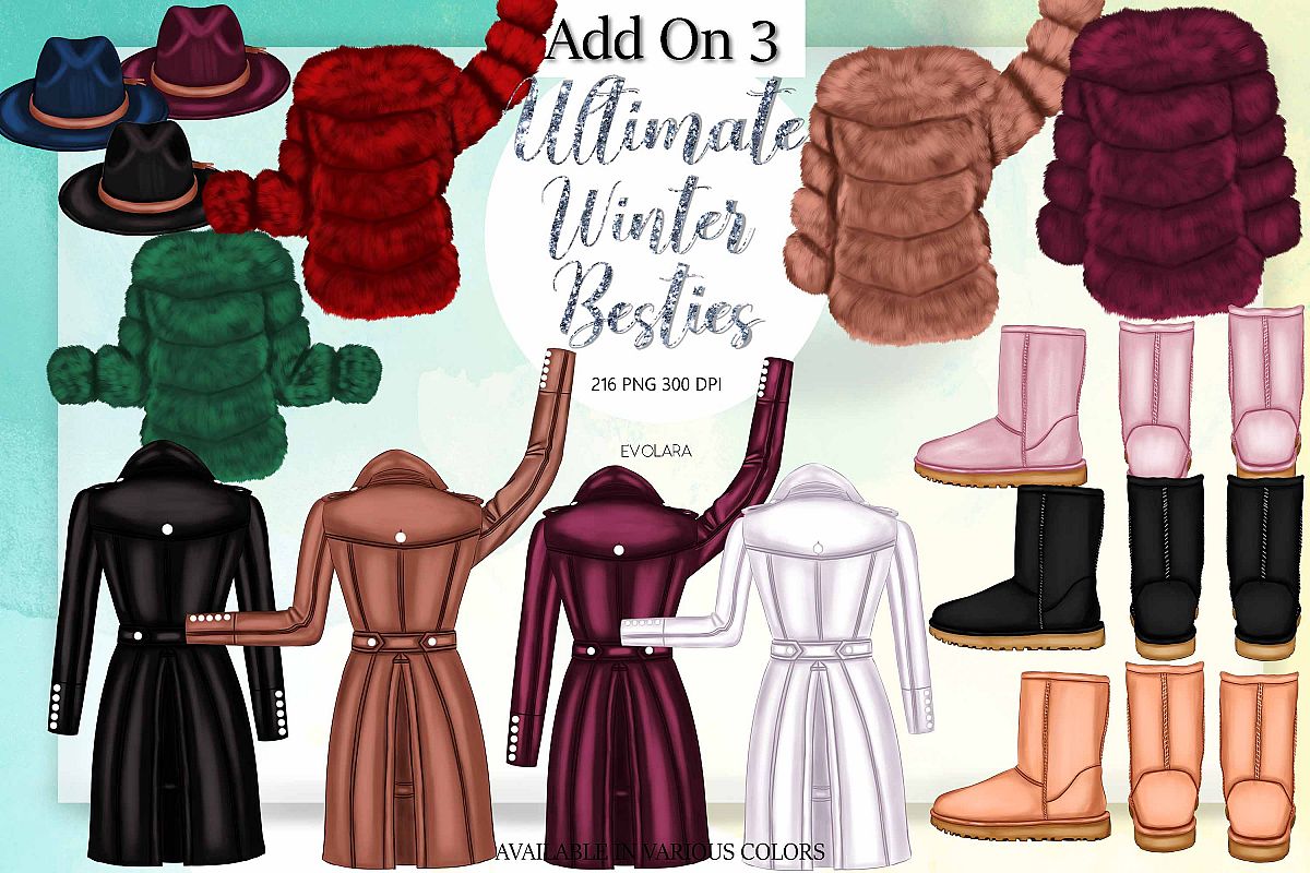 Add On Kit Best Friends Clipart Winter Besties Clipart example image 1