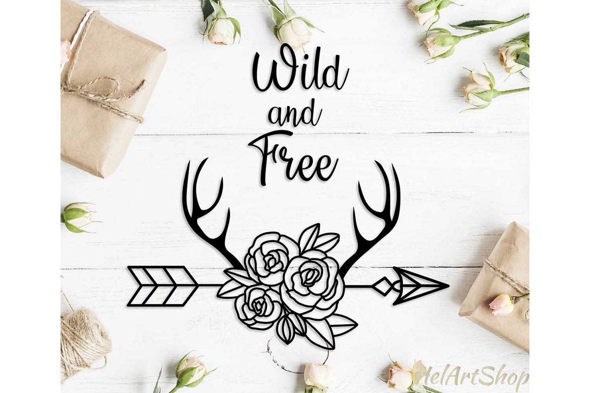 Deer antlers. Boho design. example image 1