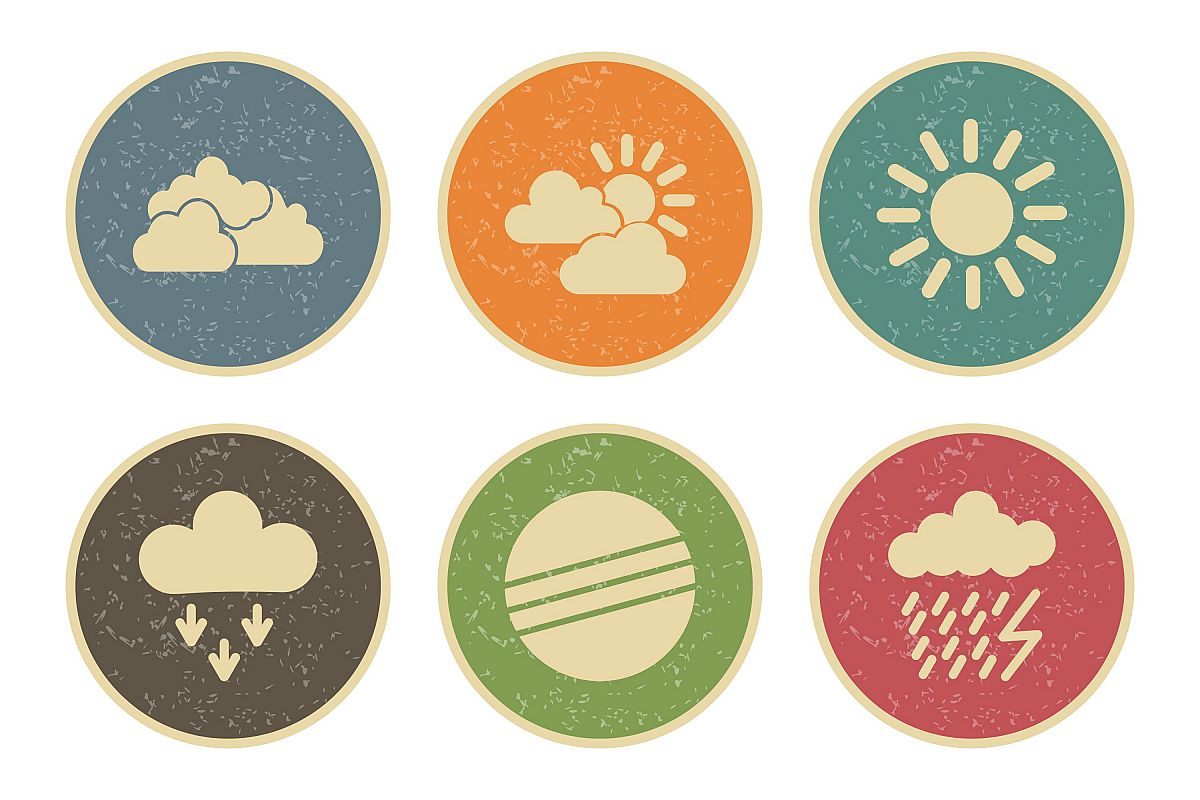 Set Of Weather And Season Icons example image 1