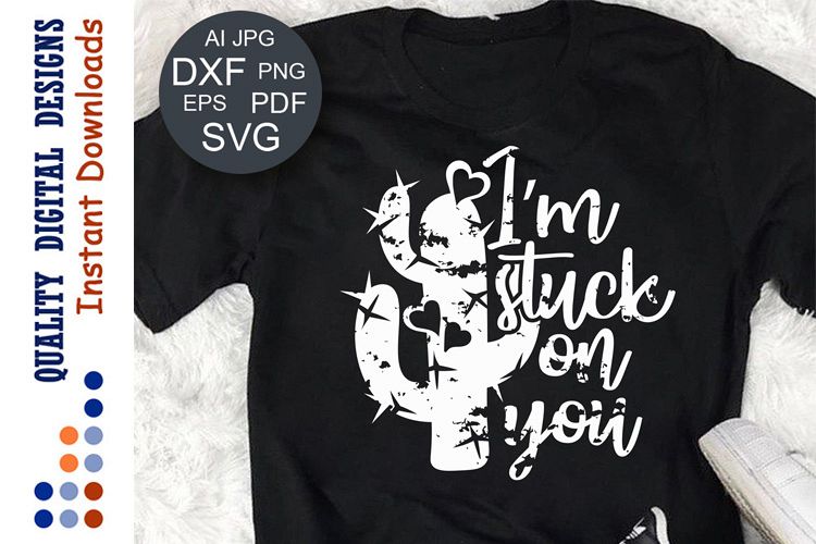 I'm Stuck on you svg design Distressed heart example image 1