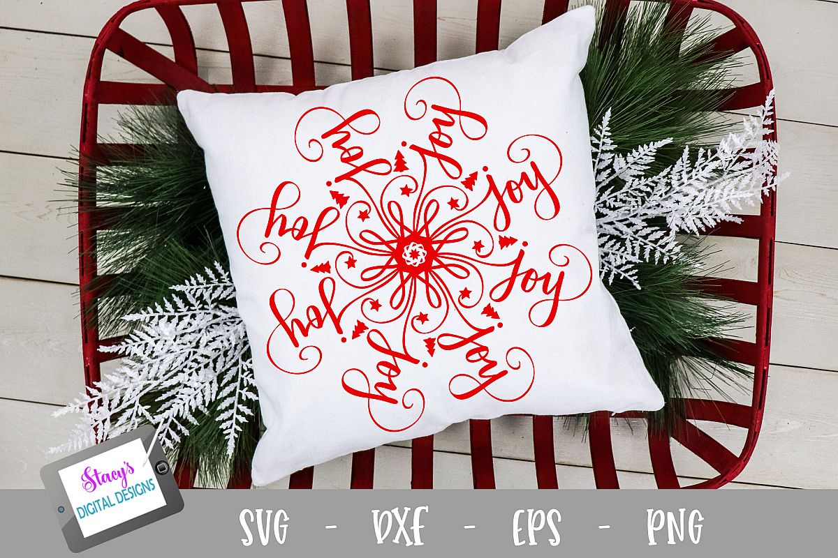 Mandala SVG - Joy mandala svg - Christmas SVG example image 1