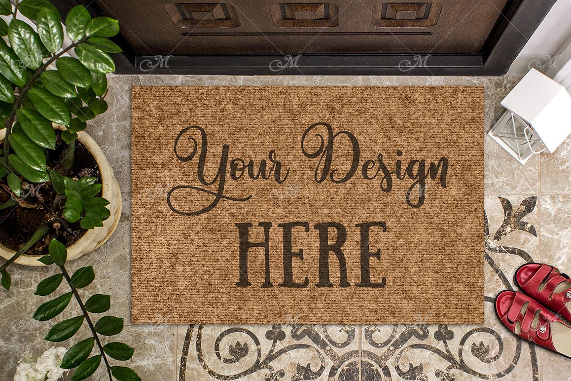 Doormat Mock-up. PSD+JPG example image 1