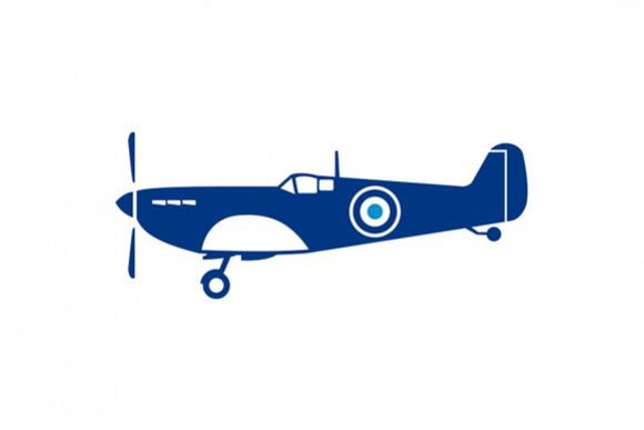 World War 2 Fighter Plane Spitfire Retro example image 1