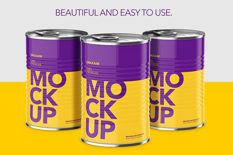 Mockup - Can With Pull Tap - High Angle - Mockup example image 1