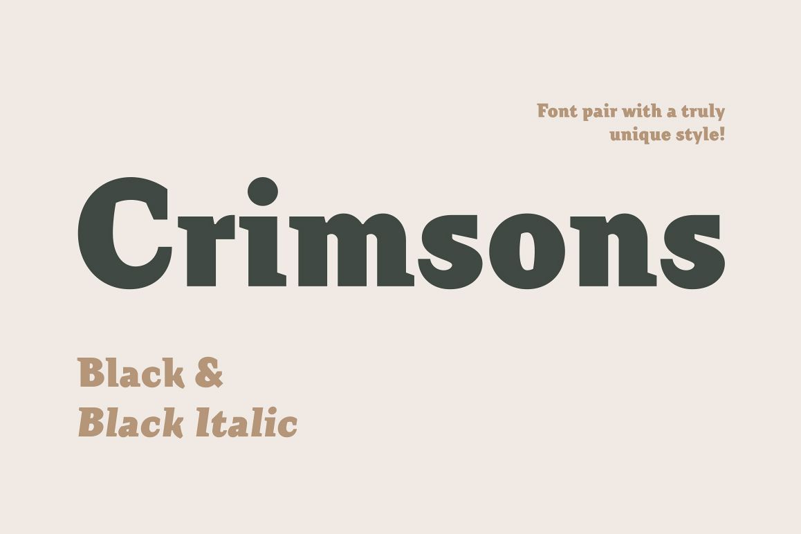 Crimsons — Black & Black Italic example image 1