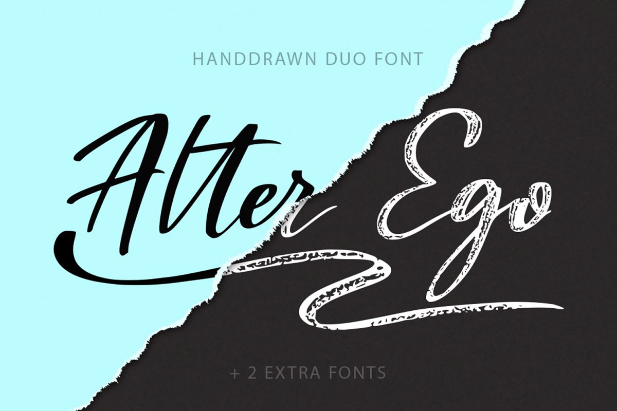 Alter Ego duo font + 2 extra fonts. example image 1