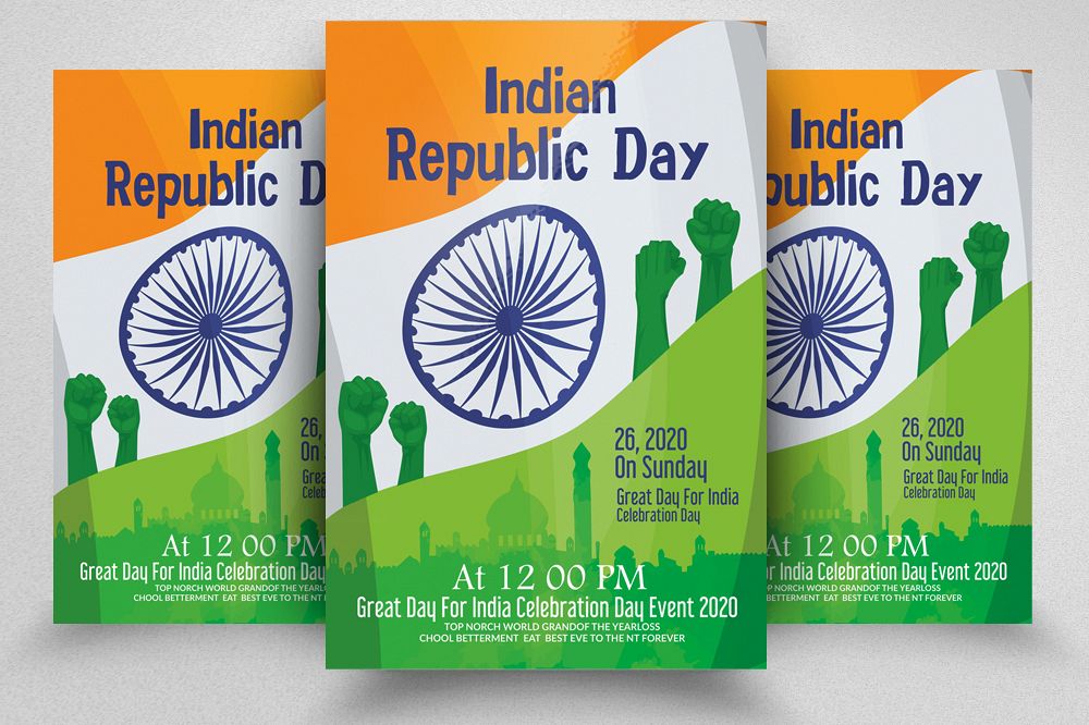 Indian Republic Day Celebration Flyer/Poster example image 1