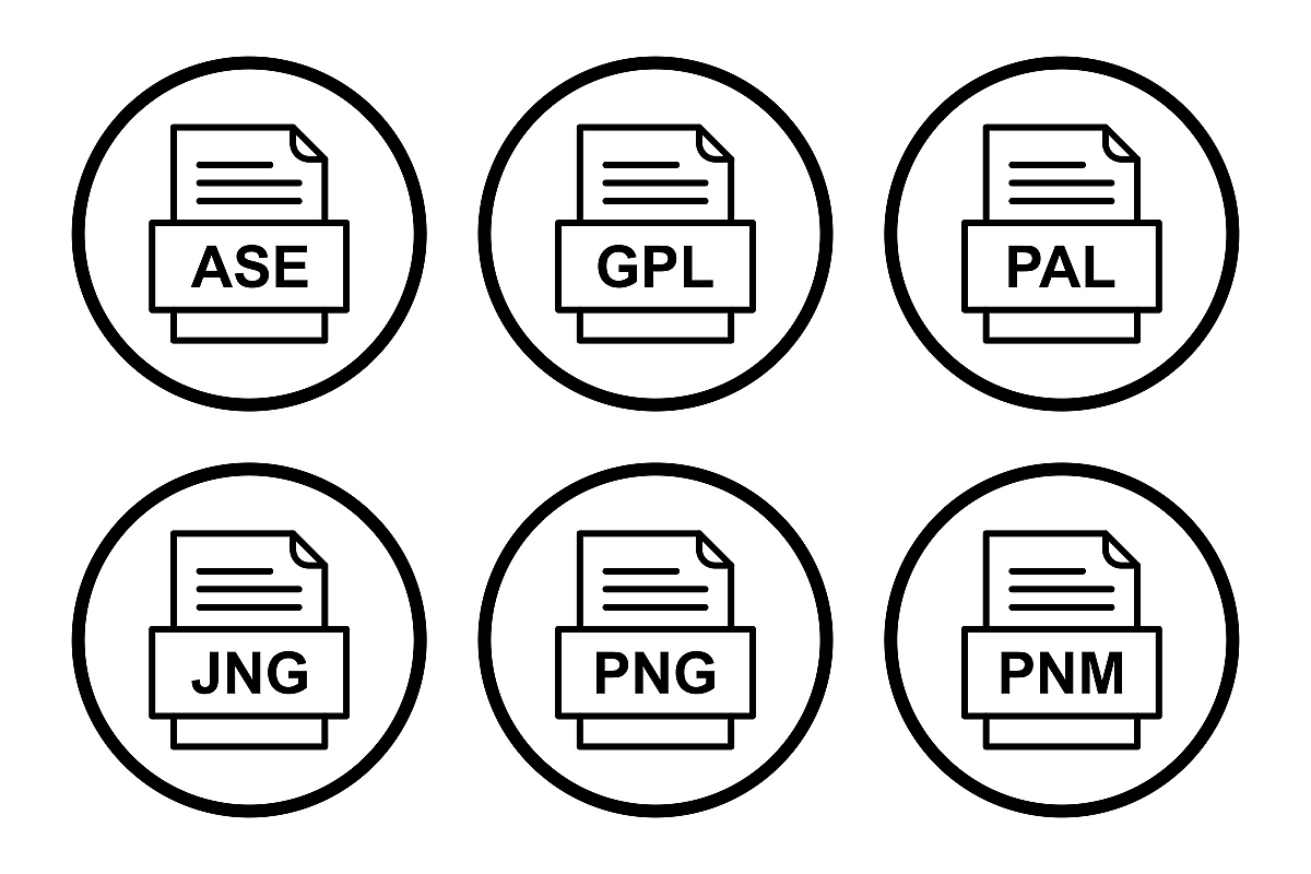 Set Of File Formats Icons example image 1